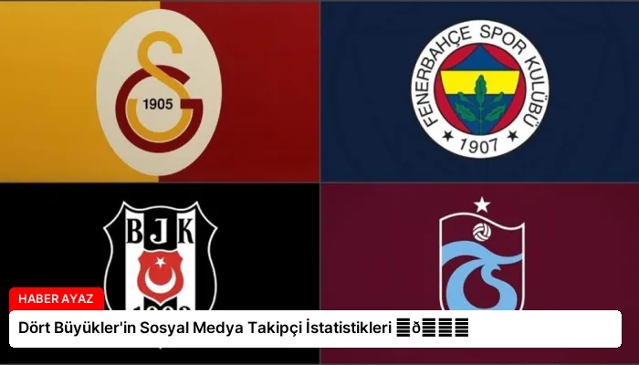 Dört Büyükler’in Sosyal Medya Takipçi İstatistikleri ⏬👇
