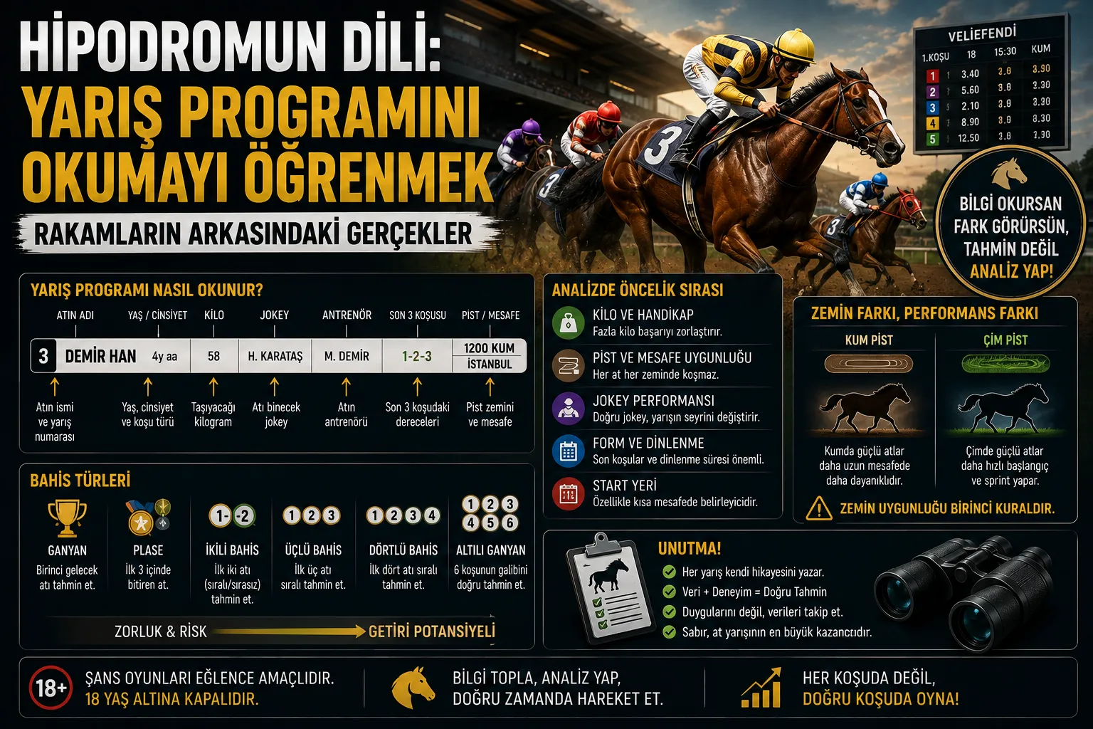 Hipodromun Dili: Yarış Programını Okumayı Öğrenmek