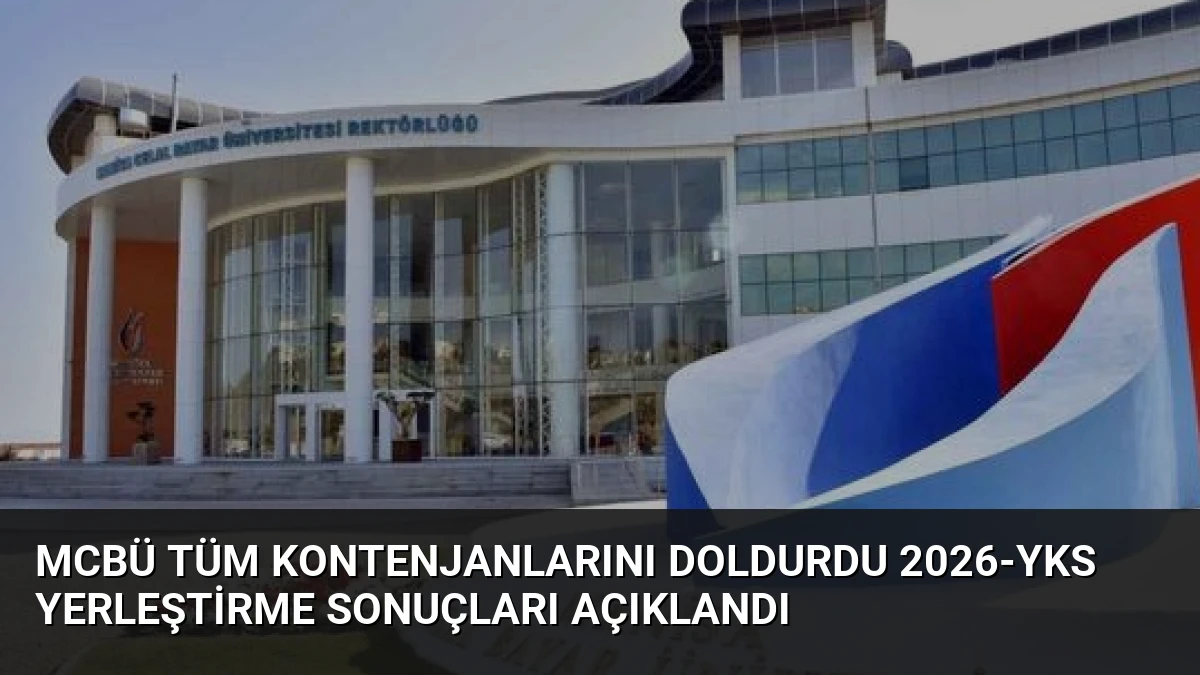 MCBÜ Tüm Kontenjanlarını Doldurdu 2026-YKS Yerleştirme Sonuçları Açıklandı