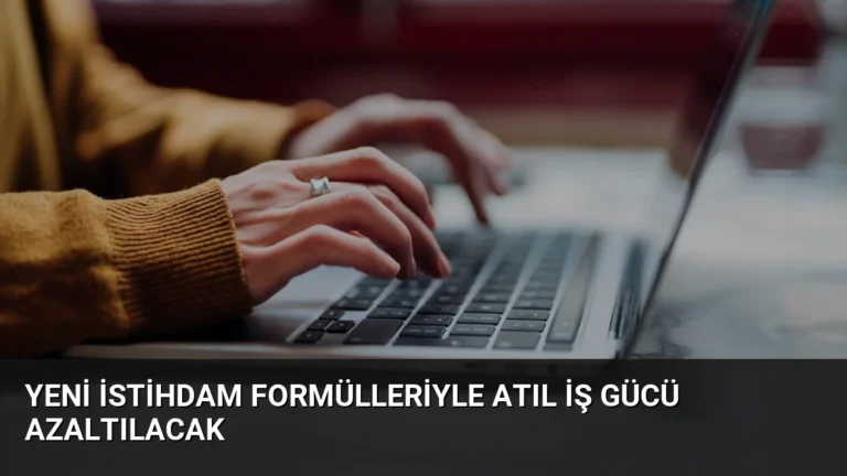 Yeni İstihdam Formülleriyle Atıl İş Gücü Azaltılacak
