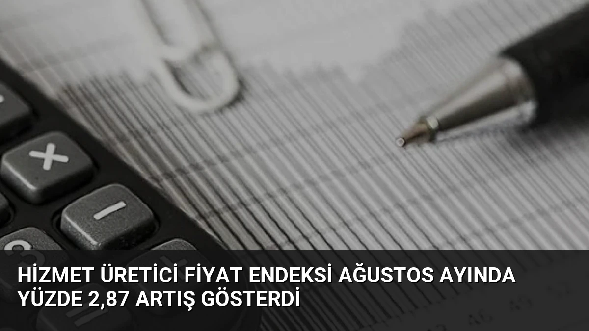 Hizmet Üretici Fiyat Endeksi Ağustos Ayında Yüzde 2,87 Artış Gösterdi