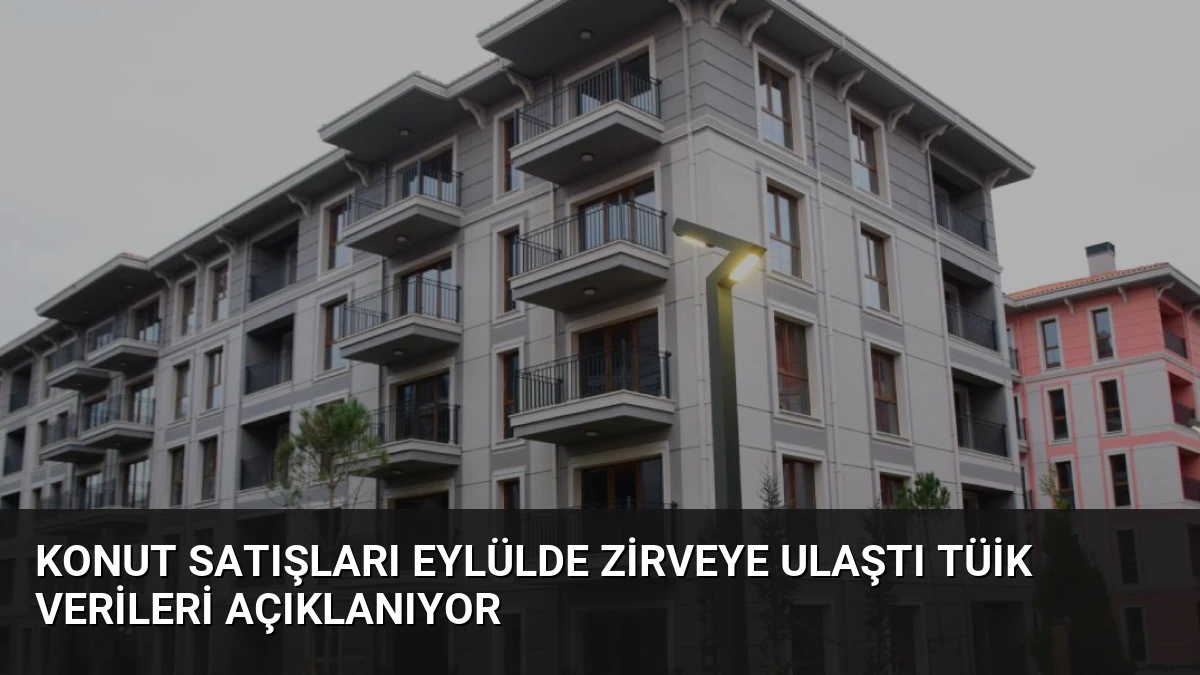 Konut Satışları Eylülde Zirveye Ulaştı TÜİK Verileri Açıklanıyor